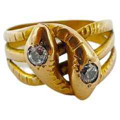 14k Antique Snake Ring Around Art Nouveau Around 1910