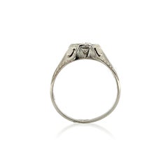 14K Art Deco .44ct Diamond Men's Ring with GIA Report