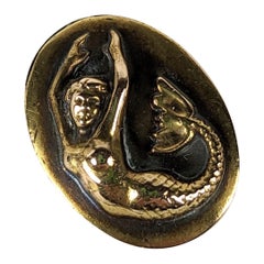 Clip Sirena Art Nouveau 14K