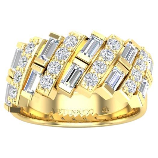 14K Marquise and Baguette Diamond Band Yellow Gold For Sale at 1stDibs ...
