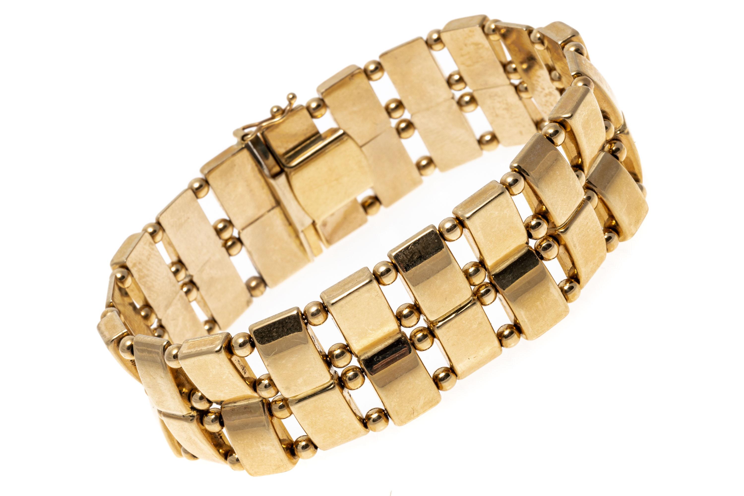 14k gold motorcycle chain bracelet