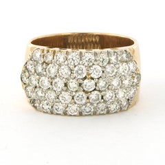 14k Bicolour Gold Ring with 2.64ct Brilliant Cut Diamonds, Size 9
