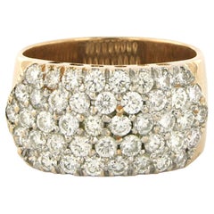 14k Bicolour Gold Ring with 2.64ct Brilliant Cut Diamonds, Size 9