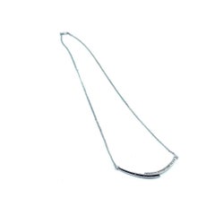 14K Black and White Diamond Journey Necklace .38 Carat Contemporary