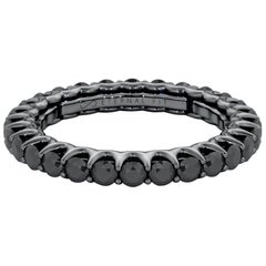 14K Black Gold Diamond Eternal Fit Eternity Band Features 1.61 Carat of Diamond