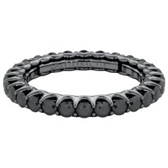14K Black Gold Diamond Eternal Fit Eternity Band Features 1.82 Carat of Diamond