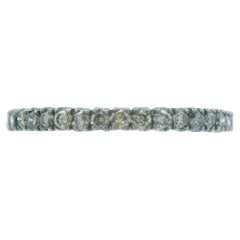 14k Black Rhodium Natural Brown Diamond Eternity Band