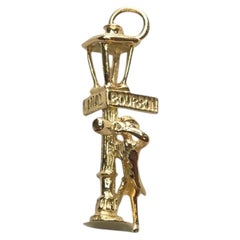 14K Bourbon Street and Canal Street Corner Sign Charm #25215