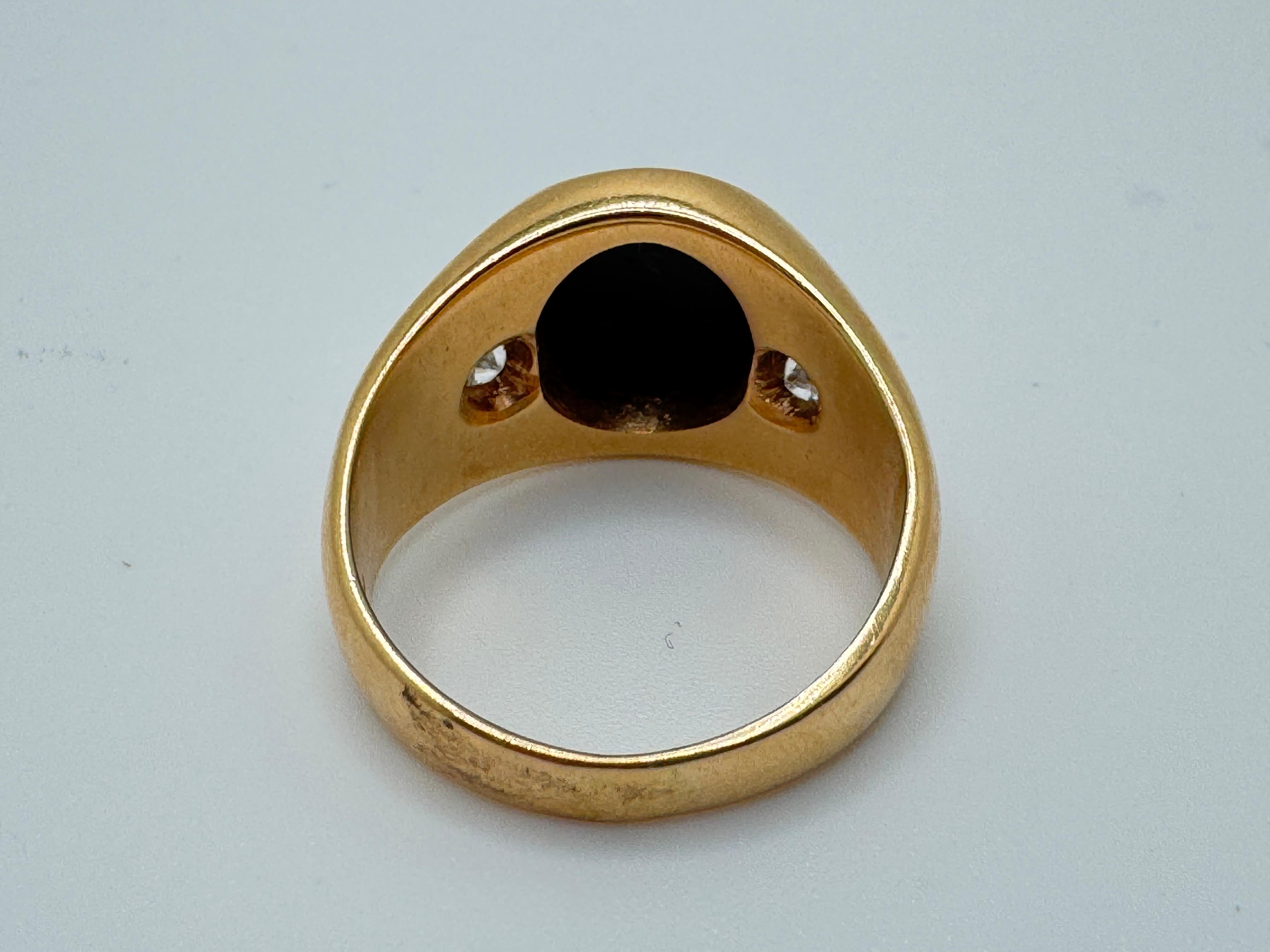 14K Brushed Gold Rhodolite Garnet Bezel Ring In Good Condition For Sale In Palm Desert, CA