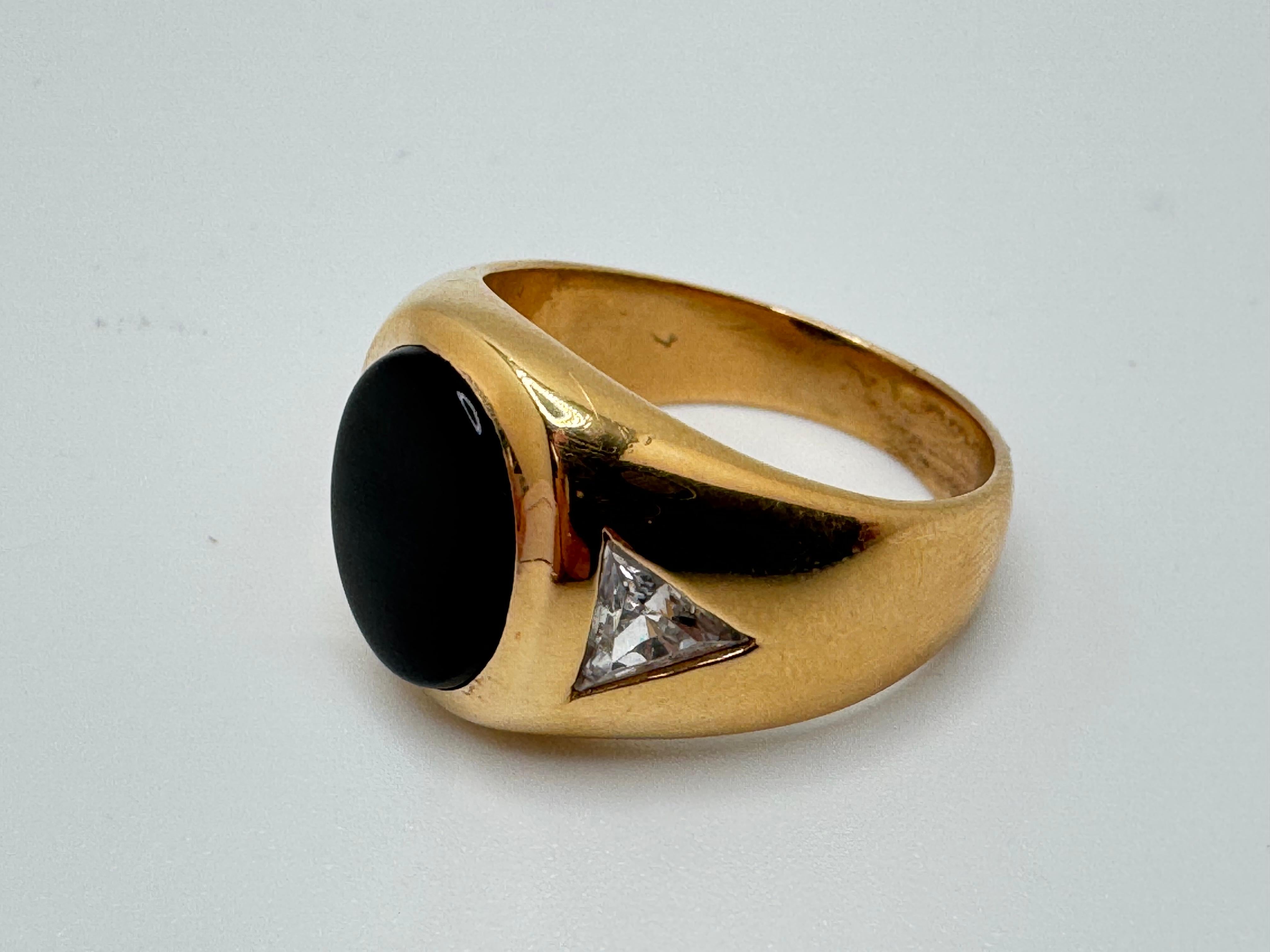 14K Brushed Gold Rhodolite Garnet Bezel Ring For Sale 1