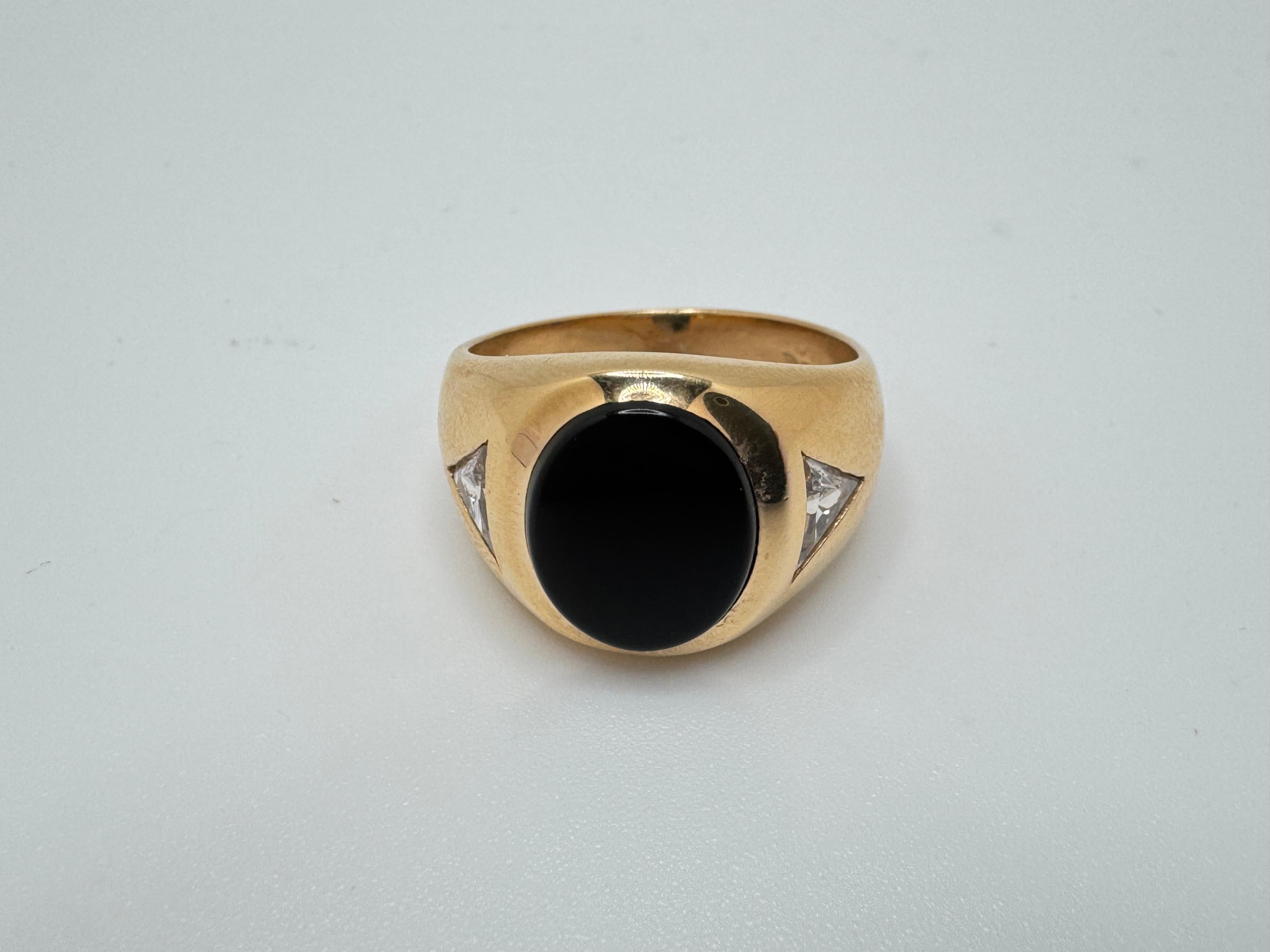 14K Brushed Gold Rhodolite Garnet Bezel Ring For Sale 2