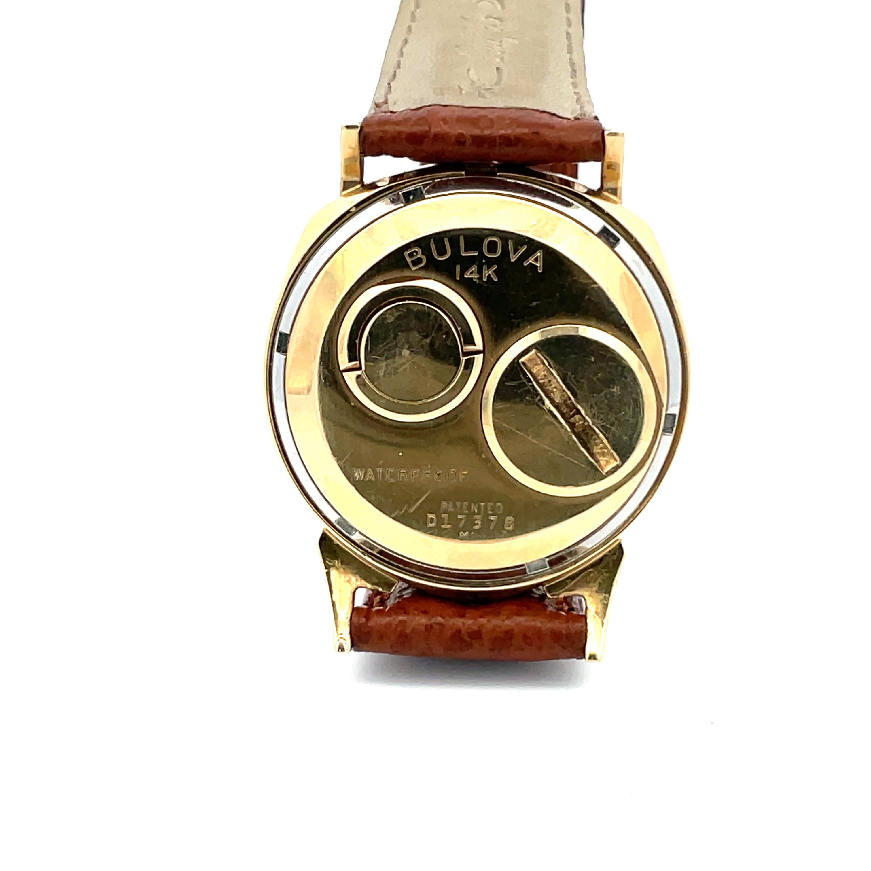 14K Bulova Accutron Spaceview 'Alpha', 1961 im Zustand „Gut“ im Angebot in New York, NY