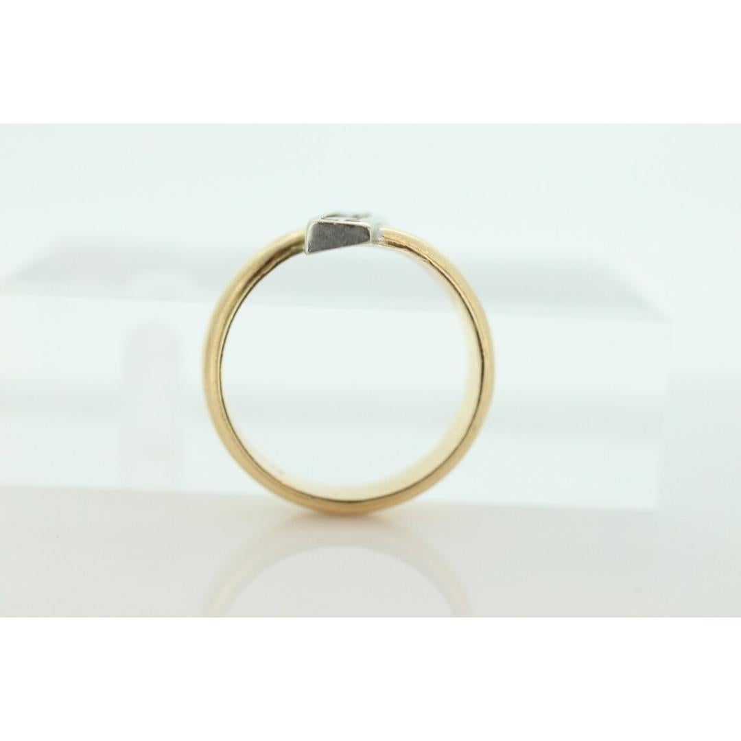 14K Bypass-Diamantring. Channel Set Diamanten. Für immer und ewig Toi et moi im Zustand „Gut“ im Angebot in Port Charlotte, FL
