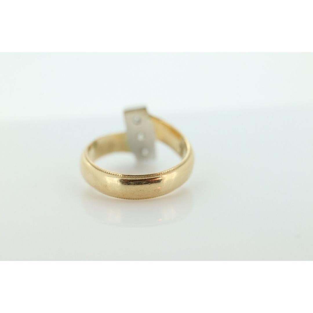 14K Bypass-Diamantring. Channel Set Diamanten. Für immer und ewig Toi et moi im Angebot 1