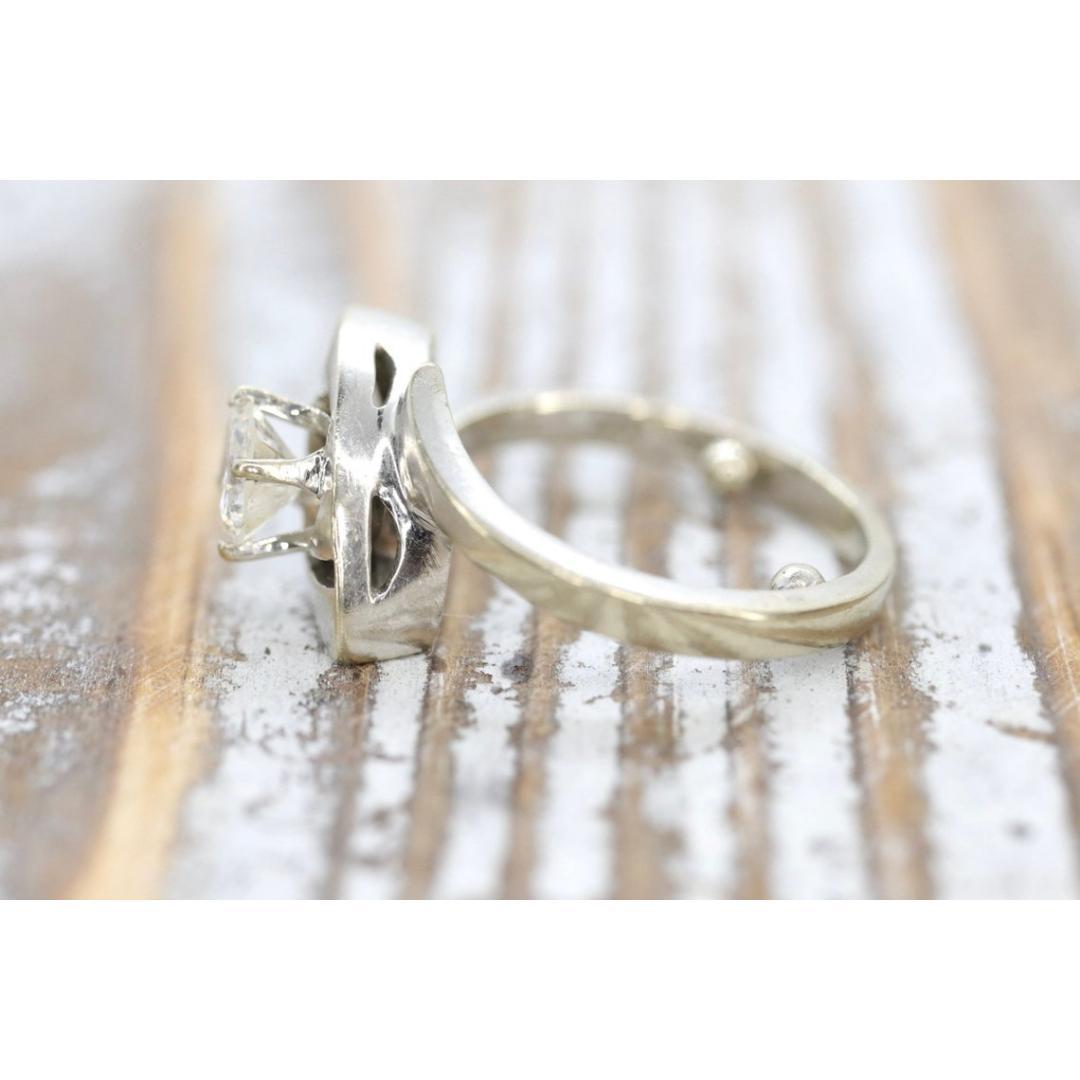 14K Bypass-Diamant Solitär-Ring. Gesamt 0,48 Karat Diamant Solitär. Gestapelt. im Angebot 2