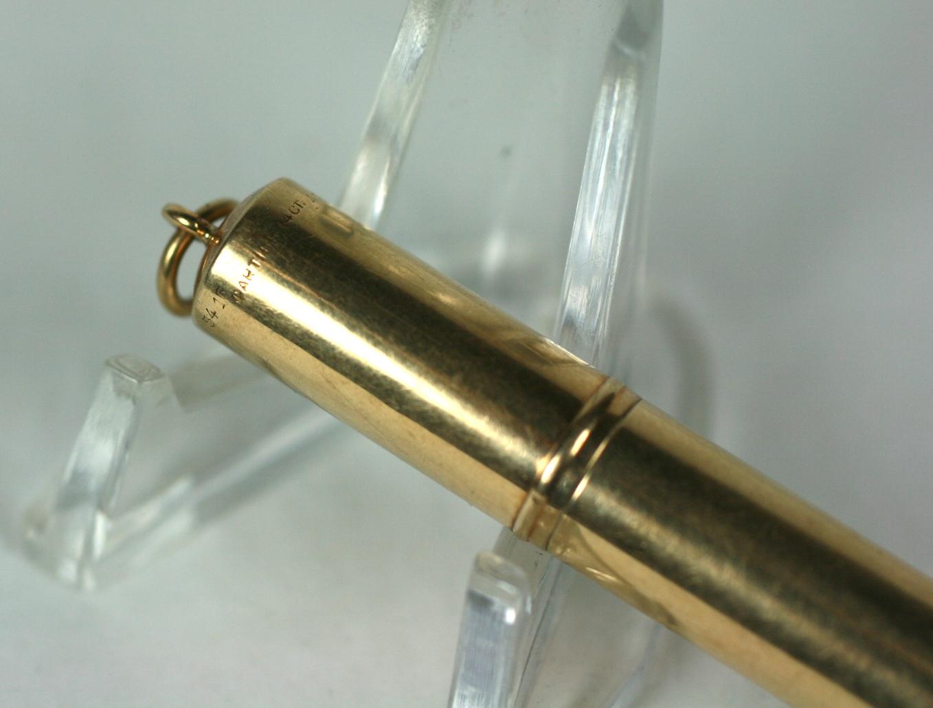 14 Karat Cartier Pocket Lighter In Excellent Condition In Riverdale, NY