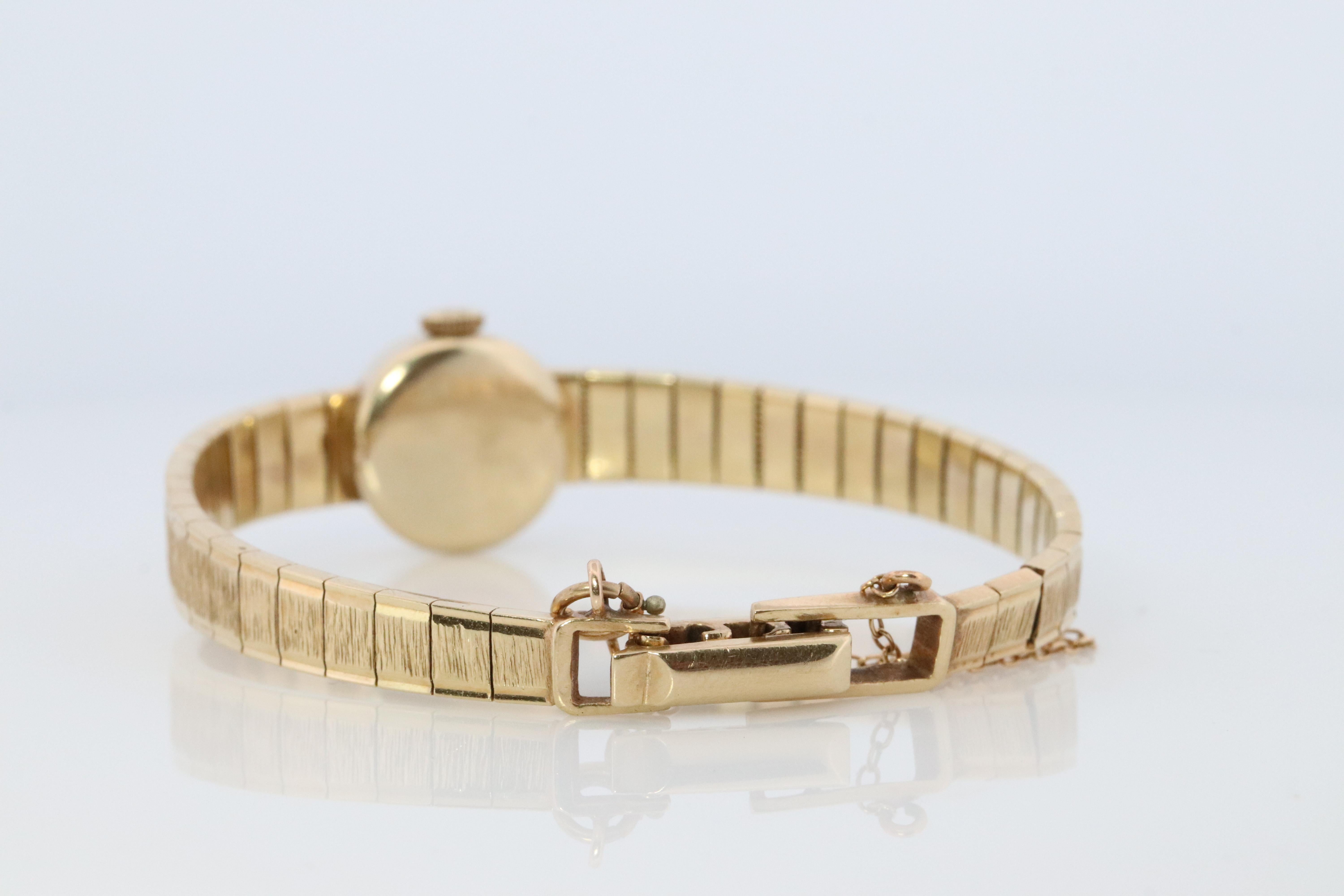 Montre mécanique 14k CARTIER x Movado. Montre Cartier pour dames, 14k YG. en vente 3