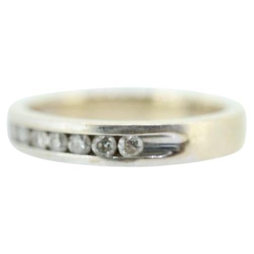 Alliance d'éternité en diamants de 14 carats. Bague d'éternité unisexe en diamants