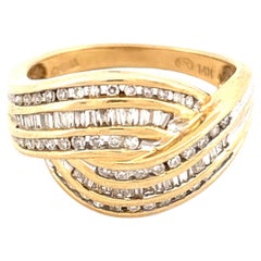 14K Channel Diamond Ring