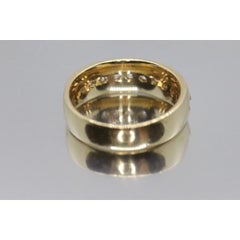 14k Channel Diamond Wedding eternity Band. Mens diamond channel eternity ring