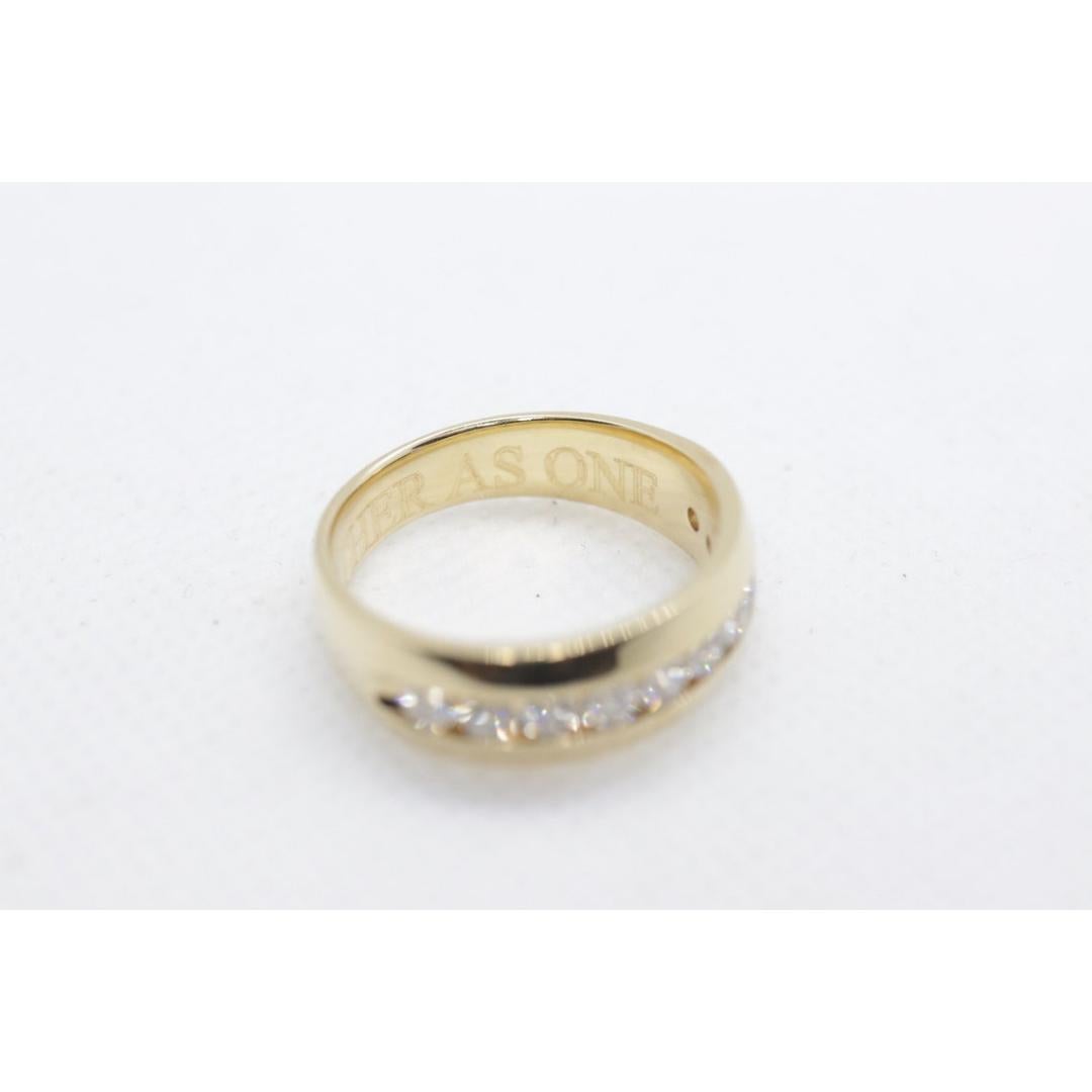 14k Channel Diamant Ehering für die Ewigkeit. Diamant-Kanal-Ewigkeitsring für Herren im Angebot 3