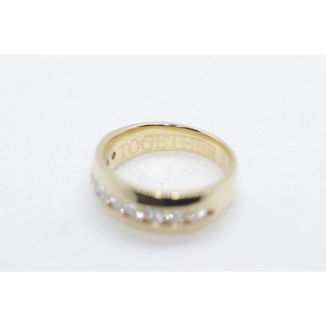 14k Channel Diamant Ehering für die Ewigkeit. Diamant-Kanal-Ewigkeitsring für Herren im Angebot 4