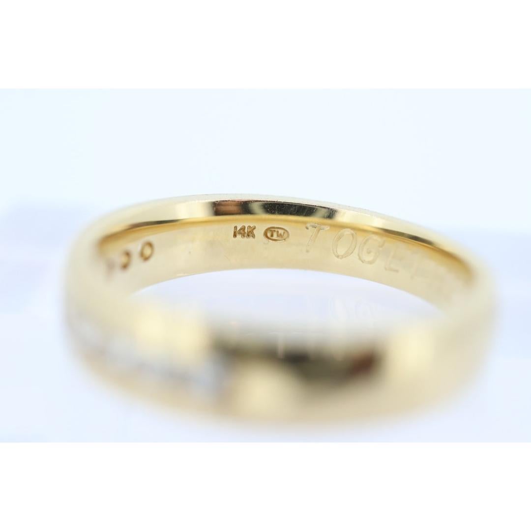Fascia per l'eternità con diamante a canale da 14k. Anello dell'eternità con canale di diamanti unisex in vendita 3