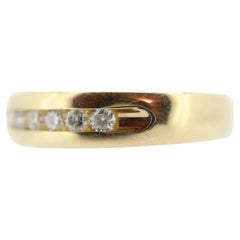 14k Channel Diamond Wedding eternity Band. Bague d'éternité unisexe en diamants