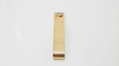 14k Checkered Gold Star Sapphire Tie Clip