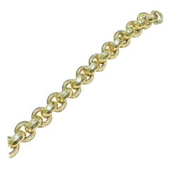 14k Chunky Round Link Bracelet In 14k