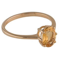 14K Citrine Cocktail Ring Size 7 - Orange Gemstone, Statement Jewelry, Luxury 14K Citrine Cocktail Ring Size 7 - Orange Gemstone, Statement Jewelry, Luxury