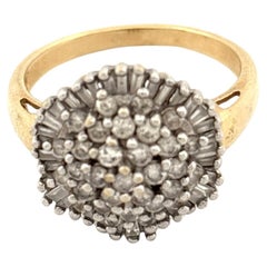 14K Cluster Diamond Ring
