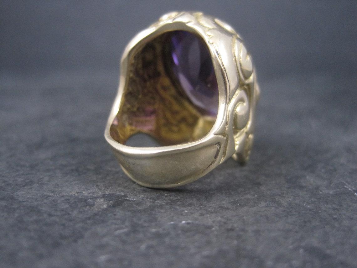 Arts and Crafts Enorme anello di alessandrite con cambio di colore in 14 carati, misura 8, unico nel suo genere in vendita
