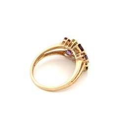 14K Colorful Multi Gemstone Ring