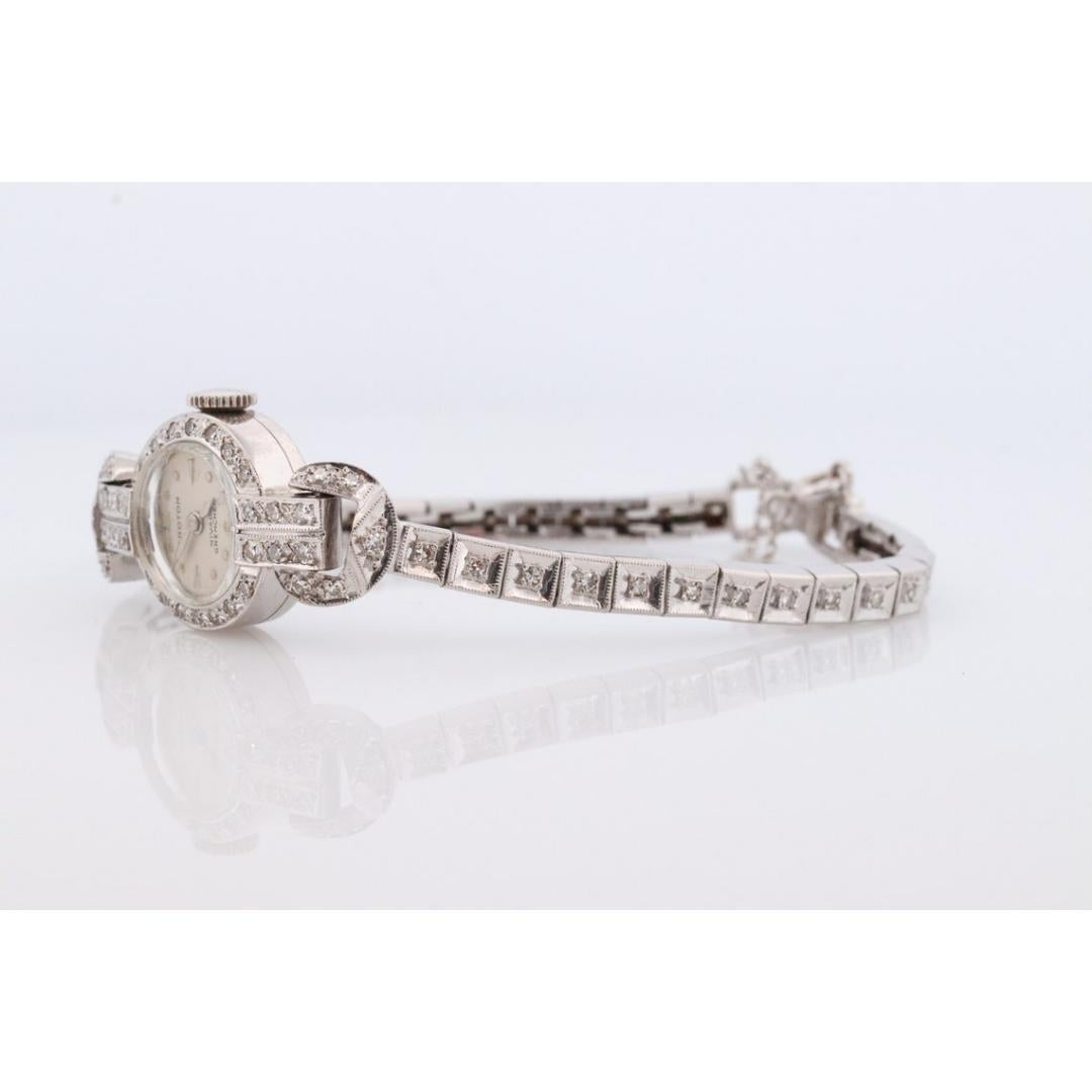 14k CROTON Nivada Grenchen LADIES Armbanduhr. 14k Handuhr mit Diamanten. 2