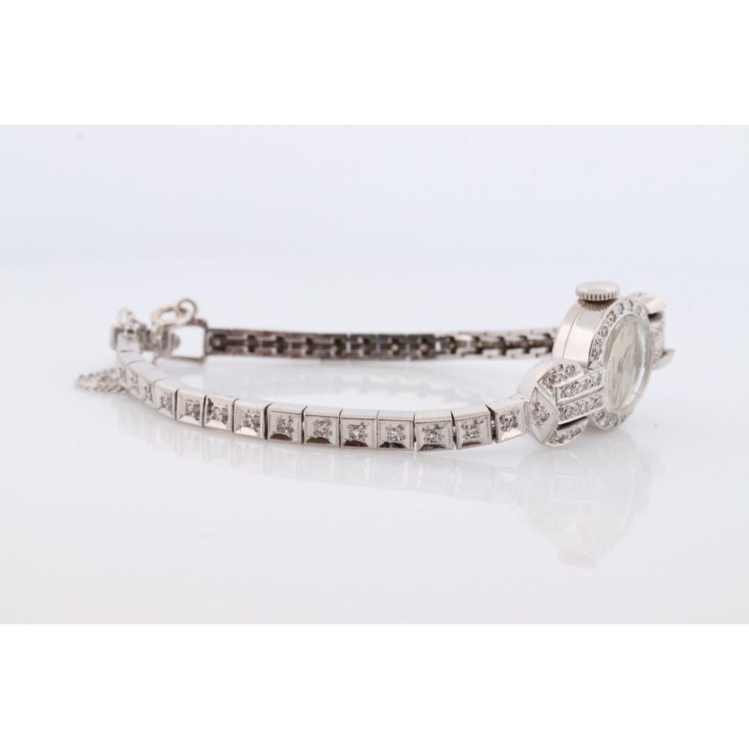 14k CROTON Nivada Grenchen LADIES Armbanduhr. 14k Handuhr mit Diamanten. 5