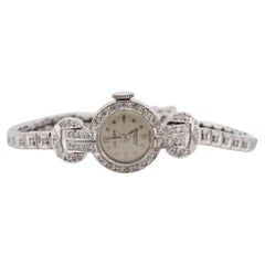 14k CROTON Nivada Grenchen LADIES Armbanduhr. 14k Handuhr mit Diamanten.
