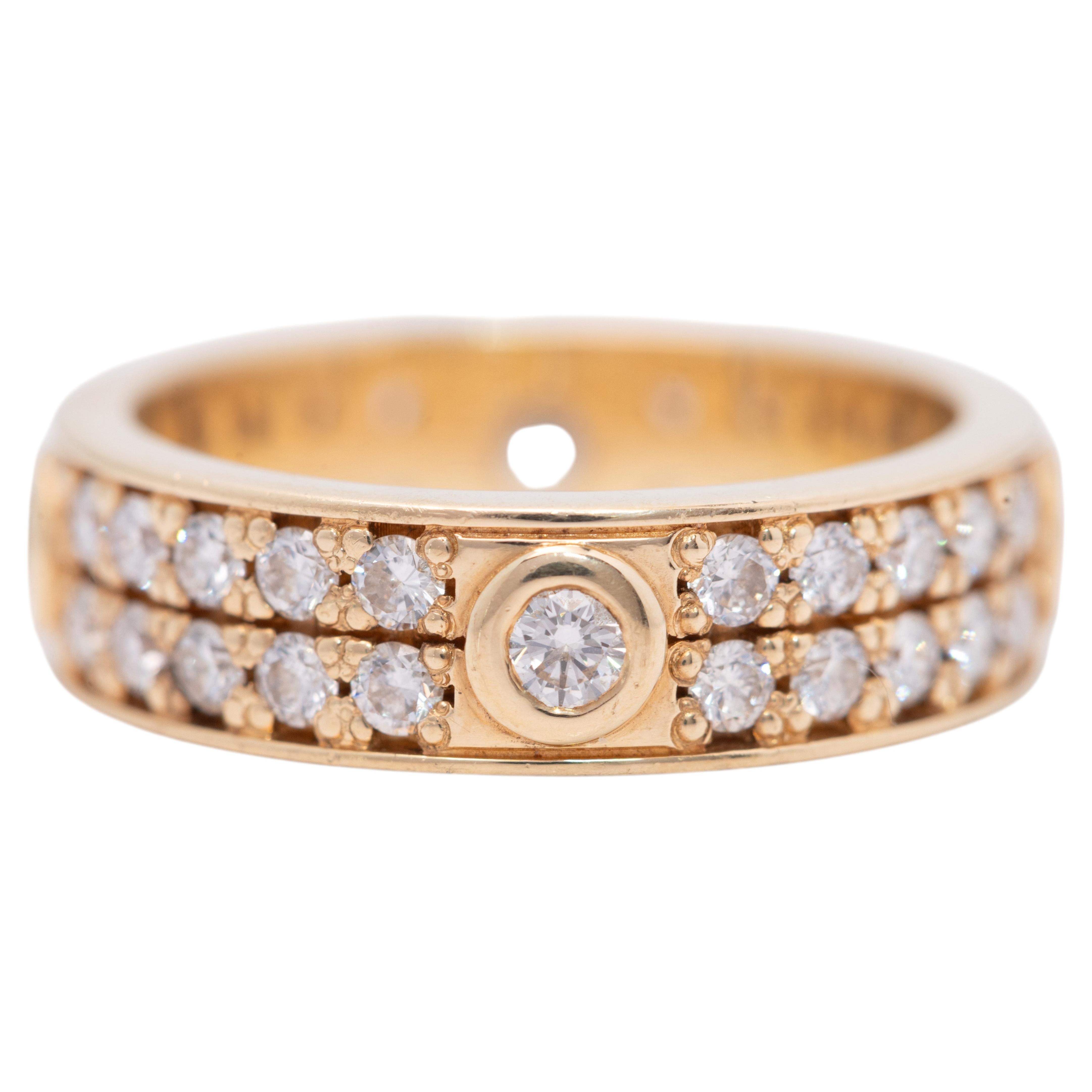 14k Custom Diamond Band Ring 2ct Natural White VS Round Brilliant Cut Diamonds For Sale