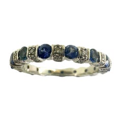 14k Diamant- und Saphir-Ring