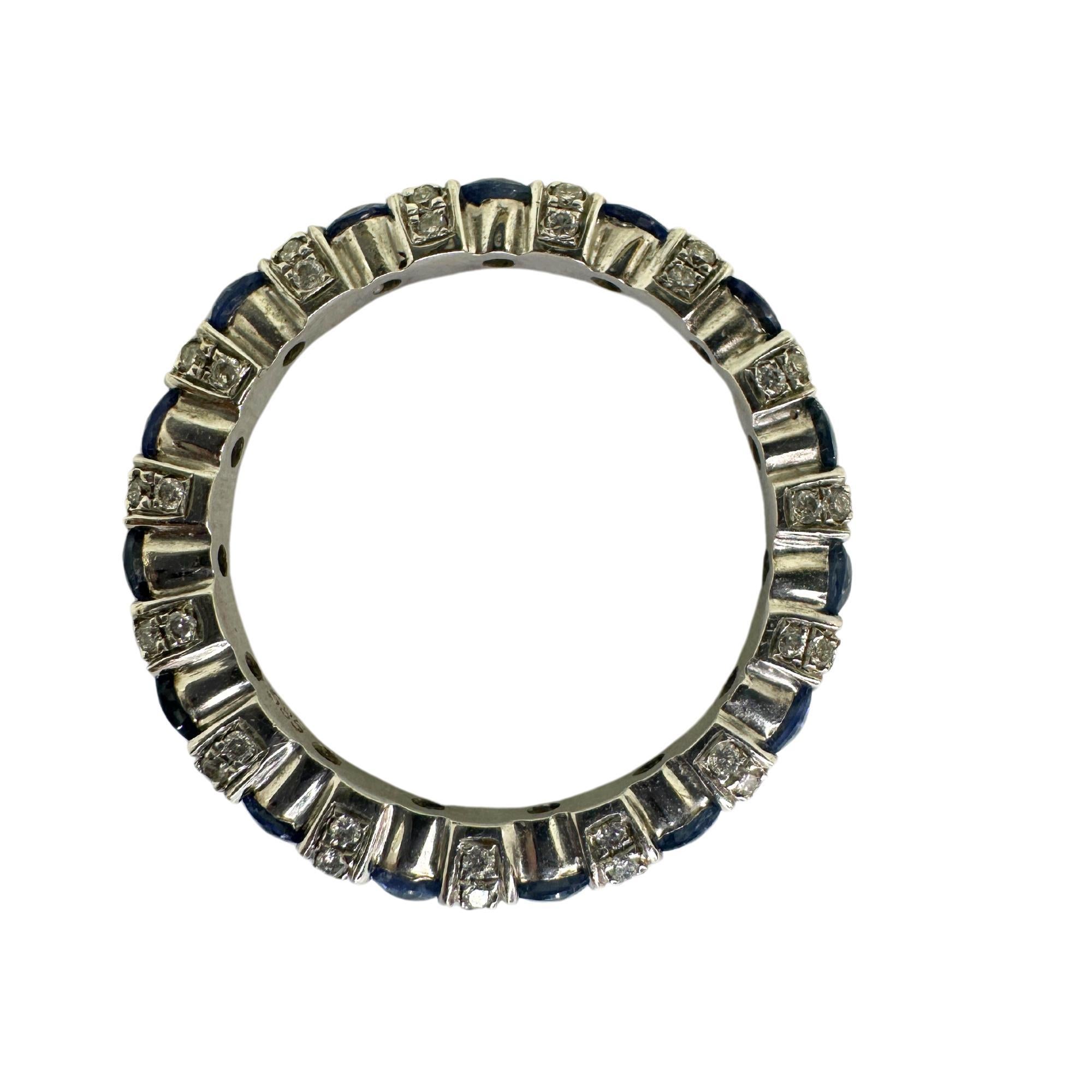 Donna Fascia con diamanti e zaffiri 14k in vendita