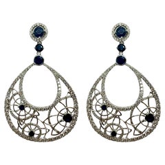 14k Diamond and Sapphire Earrings