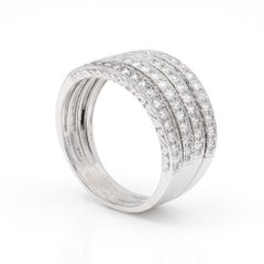 14k Diamond Band Ring Natural Diamonds Solid White Gold finger size 9