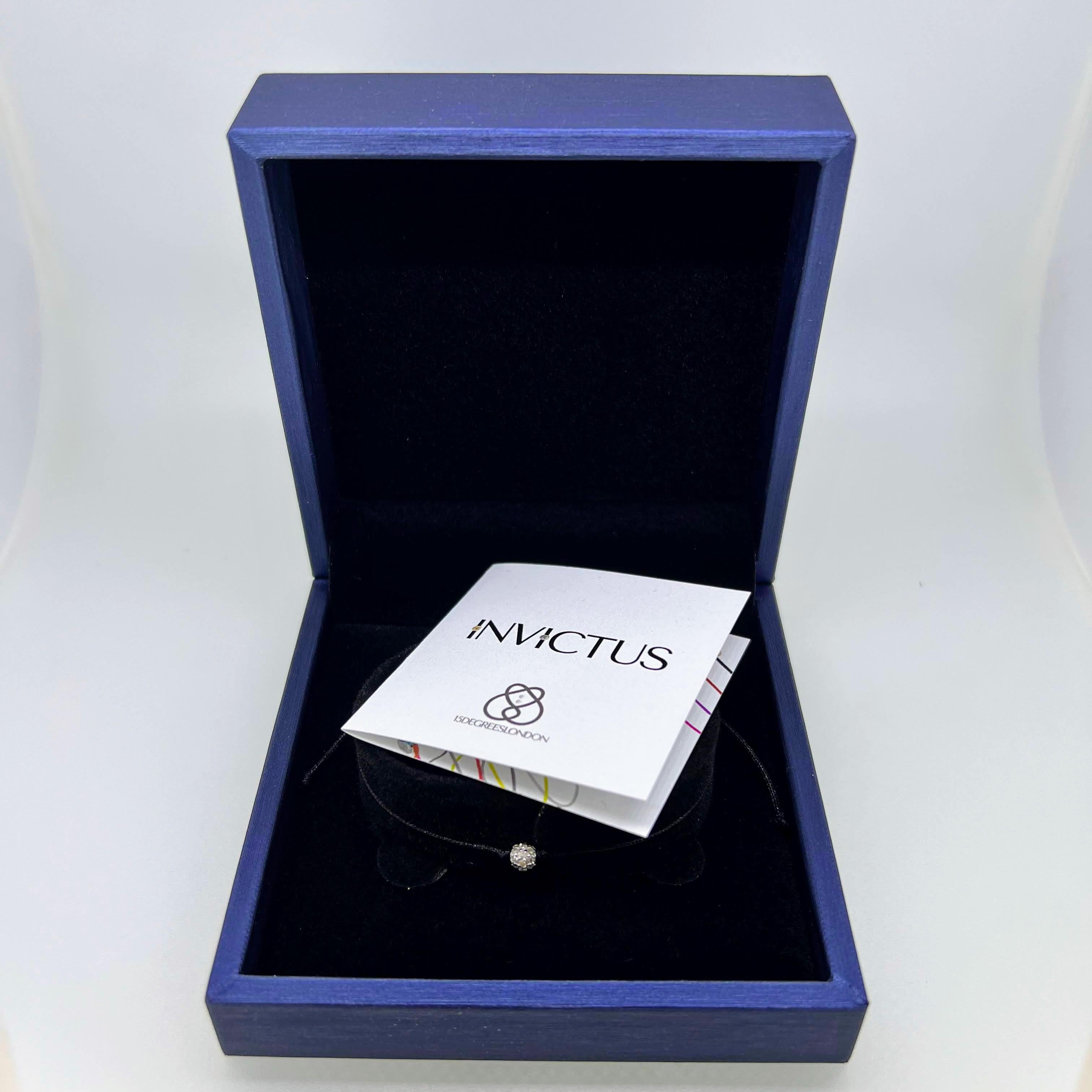 pulsera de cuentas de diamantes de 14k con nylon violeta en venta 4
