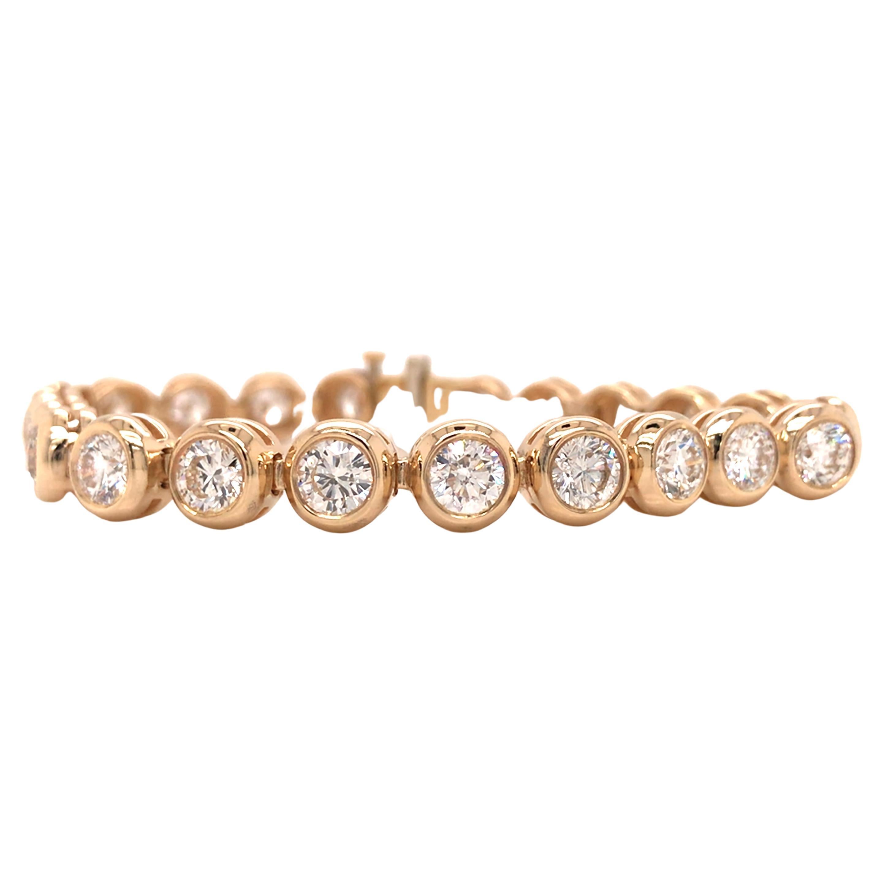 8 Carat Bezel Tennis Bracelet at 1stDibs | 8 carat diamond tennis ...