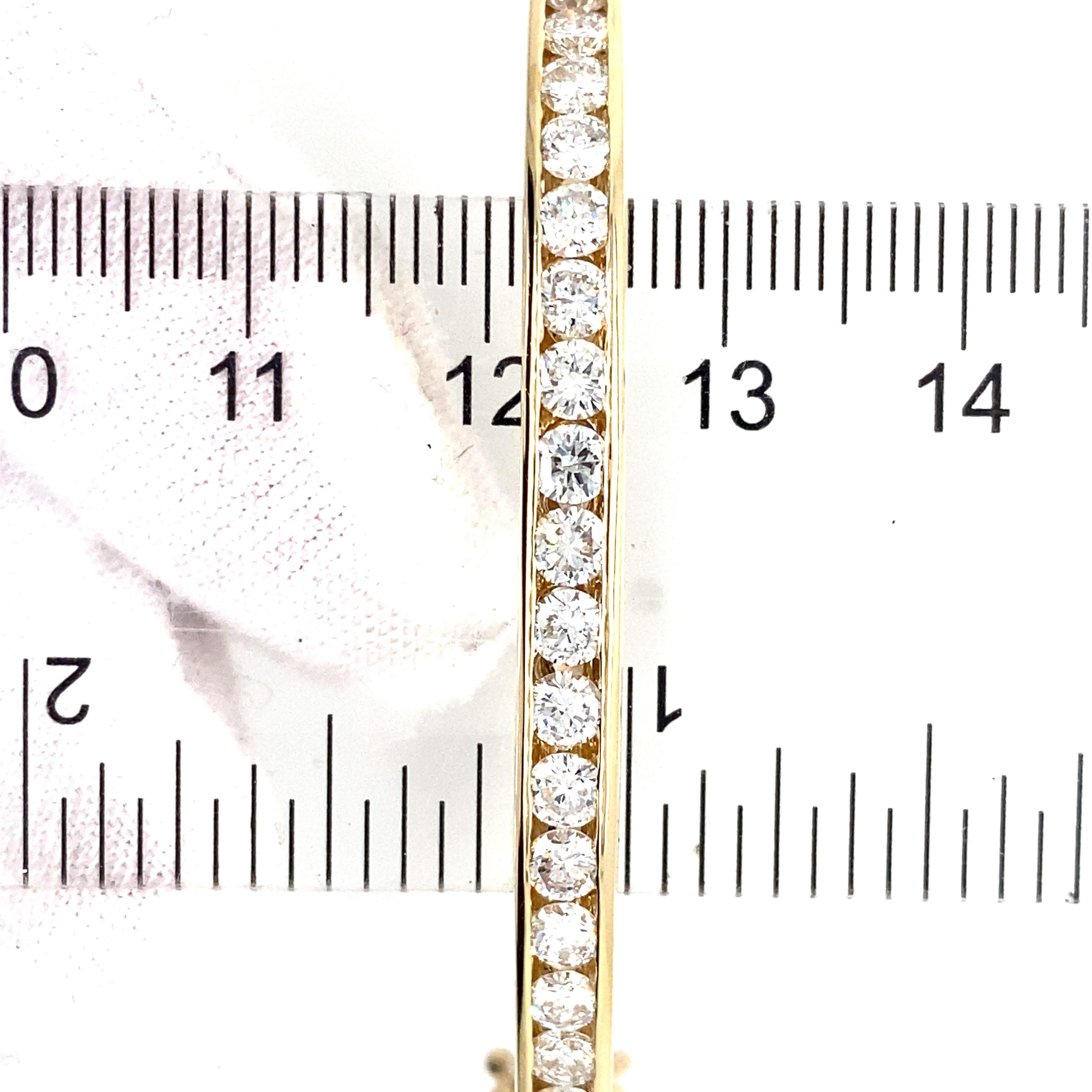14K Diamant-Armreif aus Gelbgold mit Kanal 2