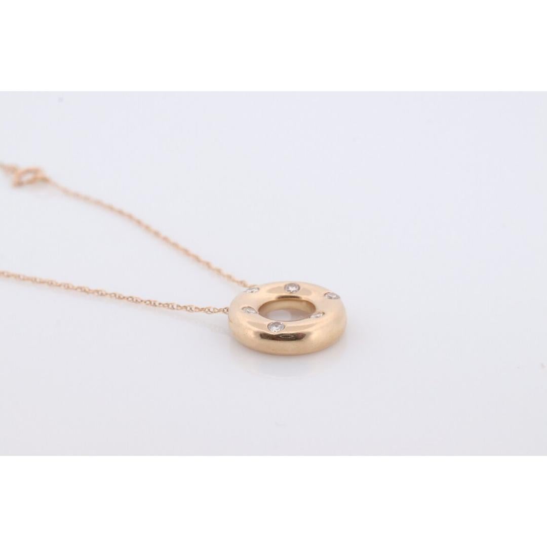 Colgante de Diamantes Círculo de la Vida, Círculo Abierto, Círculo de la Eternidad, de 14 quilates. Corte redondo en venta