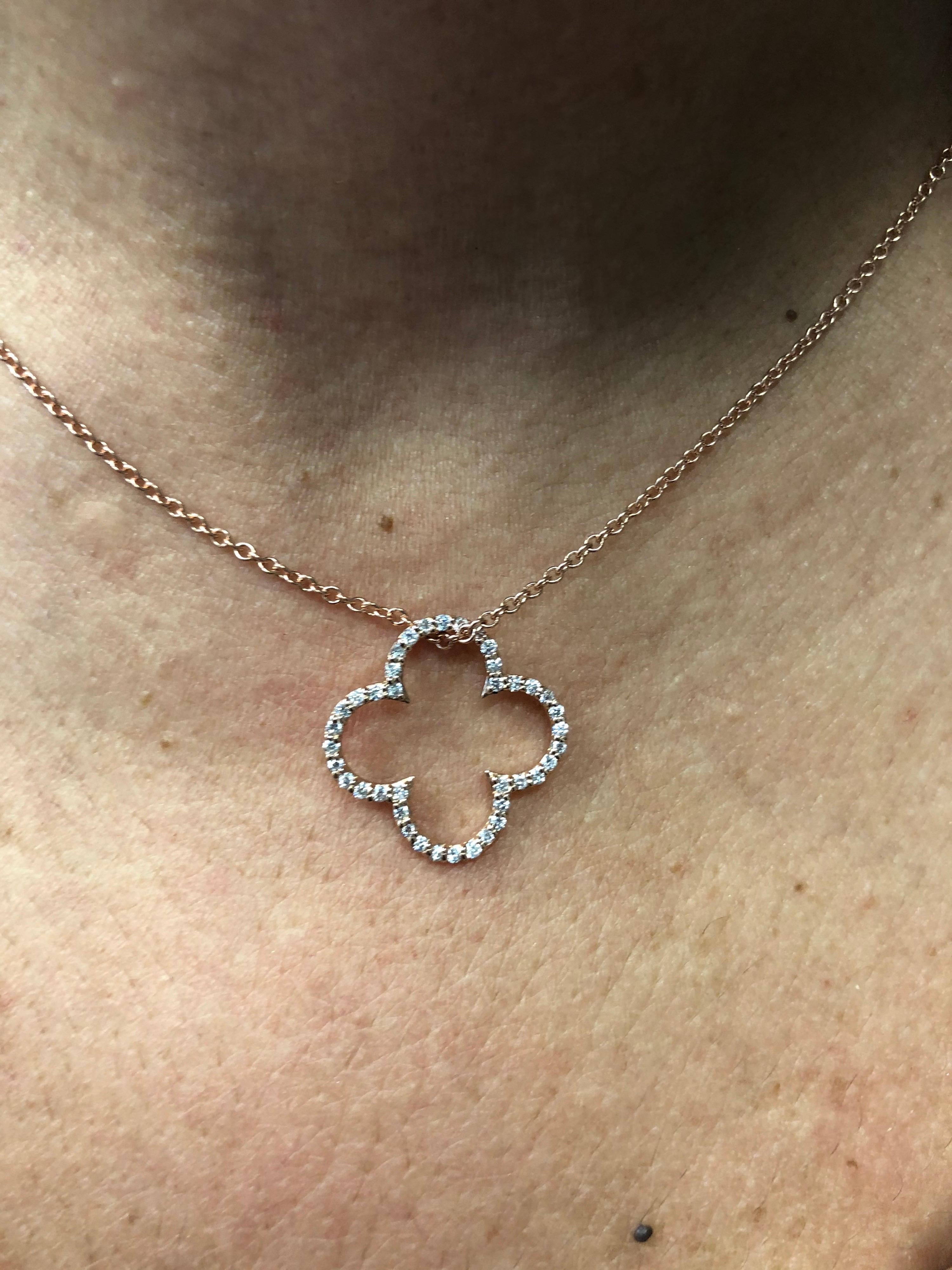 clover necklace diamond