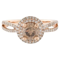 Superbe bague de cocktail en diamants 14 carats 