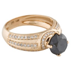 14K Diamond Cocktail Ring 2.69ctw - Size 6.75 - Statement Jewelry, Luxury Piece