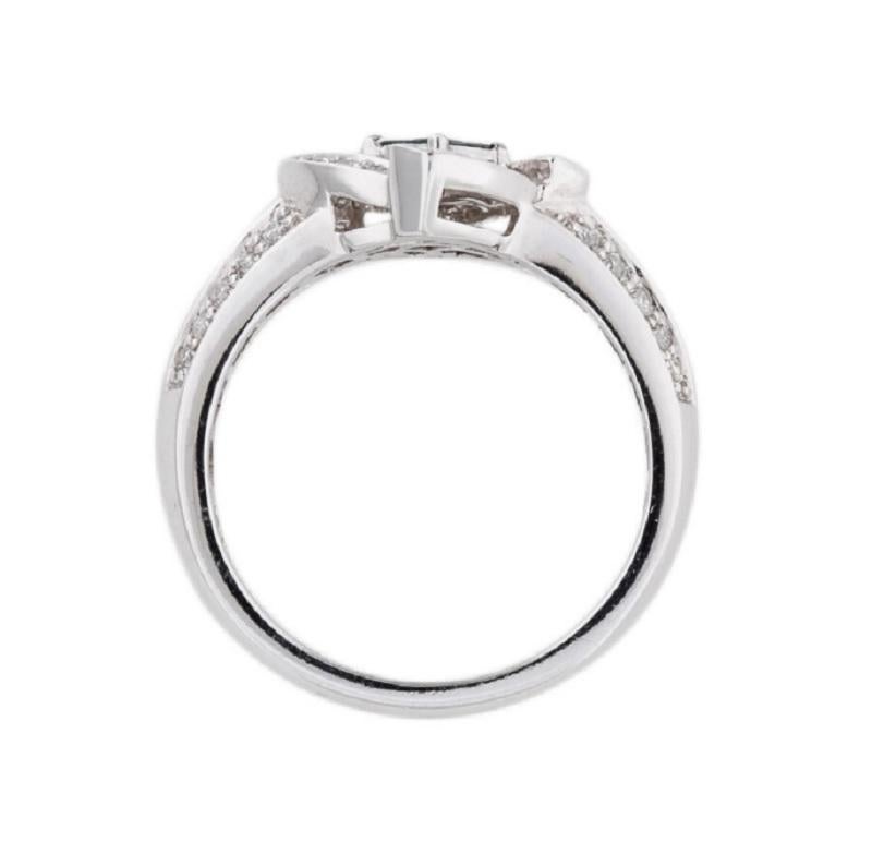 Women's 14k Diamond Cocktail Ring For Sale